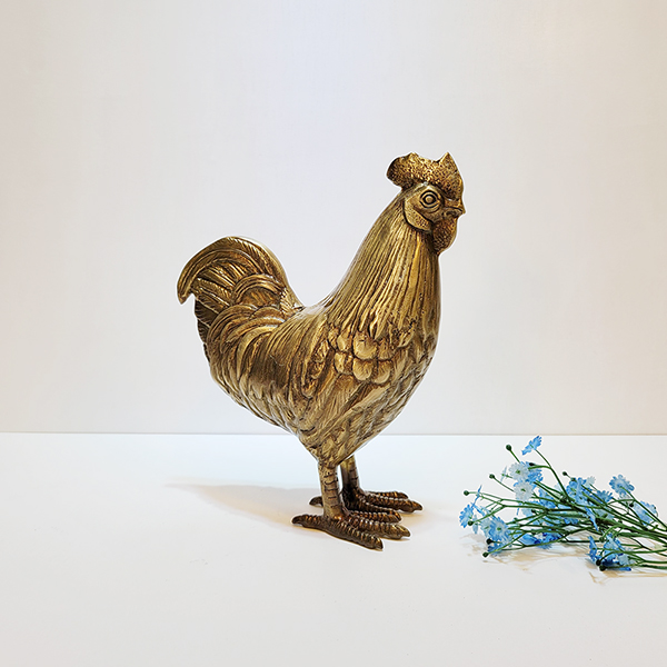 암닭 수닭 조각상/황동 청동 공예품 신주 주물 금속 조각품 조형물 생활소품 인테리어소품 장식소품
