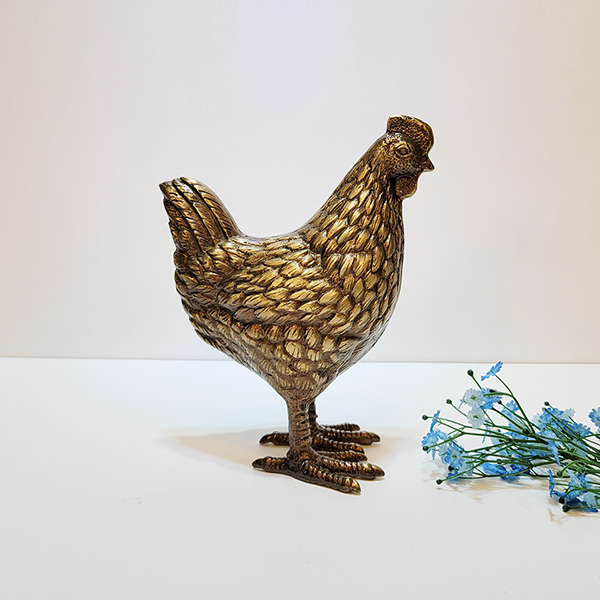 암닭 수닭 조각상/황동 청동 공예품 신주 주물 금속 조각품 조형물 생활소품 인테리어소품 장식소품
