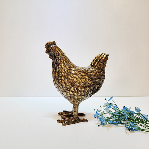 암닭 수닭 조각상/황동 청동 공예품 신주 주물 금속 조각품 조형물 생활소품 인테리어소품 장식소품