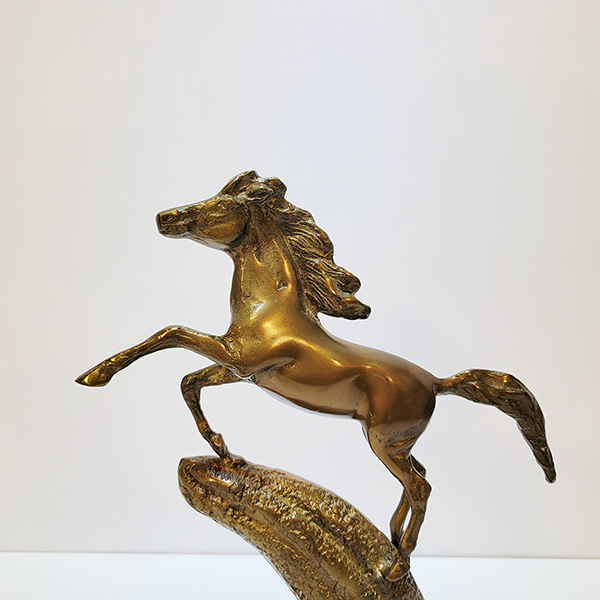 야생마2호 조각상/청동 황동 공예품 금속 신주 주물 조형물 인테리어소품 조각품 생활소품 말 장식품 집들이선물 개업선물