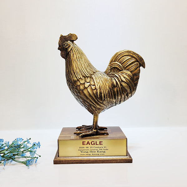 닭 모형 상패/ 암닭 수닭 황동 청동 공예품 주물 조각상 조각품 조형물 인테리어소품 감사패 우승패 기념패