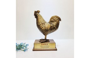 닭 모형 상패/ 암닭 수닭 황동 청동 공예품 주물 조각상 조각품 조형물 인테리어소품 감사패 우승패 기념패