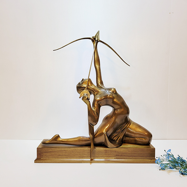 활여인 조각상/청동 황동 공예품 신주 주물 조각품 조형물 인테리어소품 양궁