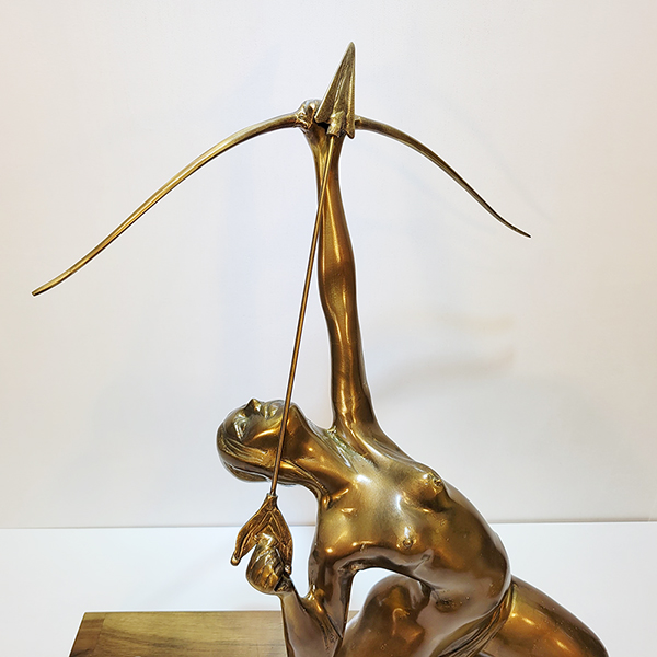 활여인 조각상/청동 황동 공예품 신주 주물 조각품 조형물 인테리어소품 양궁