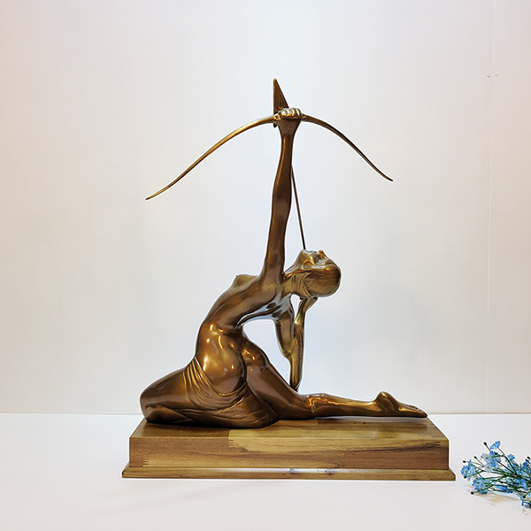 활여인 조각상/청동 황동 공예품 신주 주물 조각품 조형물 인테리어소품 양궁