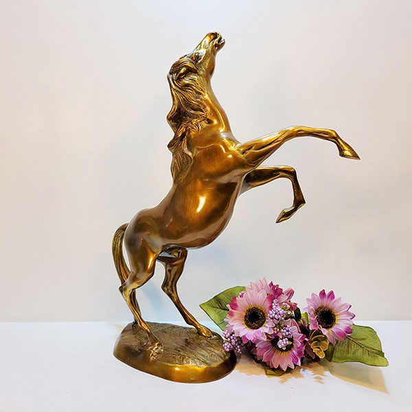 뛰는말(대)조각품/황동 청동 공예품 신주 주물 금속 조각상 조형물 인테리어소품 말 장식품 개업선물 집들이선물