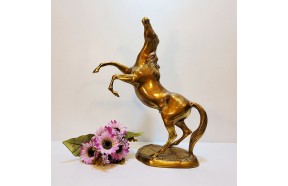 뛰는말(대)조각품/황동 청동 공예품 신주 주물 금속 조각상 조형물 인테리어소품 말 장식품 개업선물 집들이선물