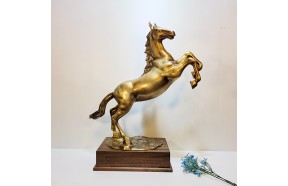 바탕말(특대)조각 상패/황동 황동 공예품 주물 신주 인테리어소품 기념 우승 감사패 조형물 장식품 승진 집들이선물 개업