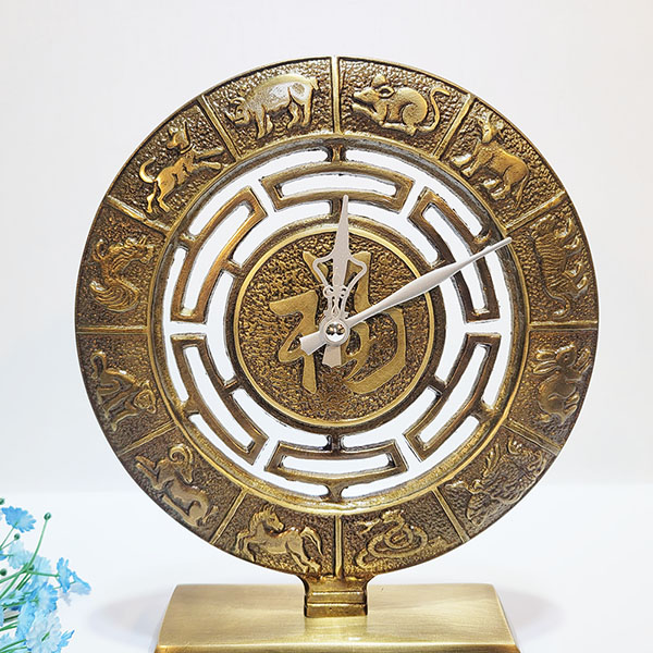 십이지청동 시계 공예품 금속 신주 주물 조각상 조각품 조형물 불교용품 인테리어소품 생활소품 장식품