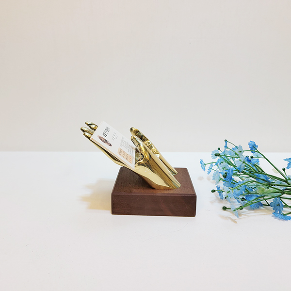 손명함꽂이/황동 청동 공예품 신주 주물 생활소품 인테리어소품 명함꽂이 승진선물 개업선물