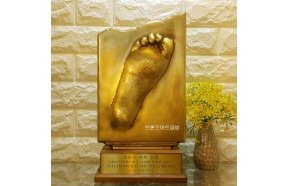 발프린팅/발 풋프린팅 황동 청동 공예품 신주 주물 금속 조각상 조각품 조형물 인테리어소품 기념패 장식품 주문제작