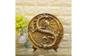 용,음과양/장식소품 청동 황동 공예품 주물 금속 풍수 인테리어소품 벽걸이 조형물 장식품