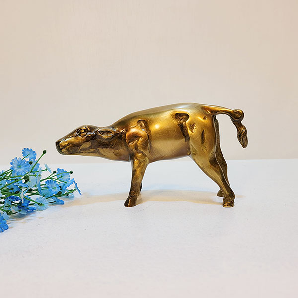 황소 송아지 조각상/황동 청동 공예품 인테리어소품 조각품 장식품 조형물 금속공예 선물용품