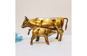 황소 송아지 조각상/황동 청동 공예품 인테리어소품 조각품 장식품 조형물 금속공예 선물용품