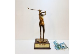 추상골프(중) 상패/ 황동 청동 공예품 주물 금속 조각상 조각품 조형물 이글패 싱글패 골프패