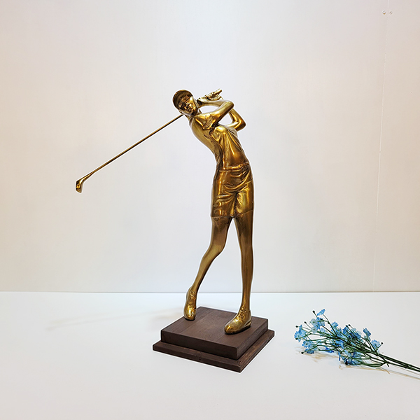 골프(대)장식품/황동 청동 공예품 신주 주물 금속 조각상 조각품 조형물 인테리어용품 골프 장식품