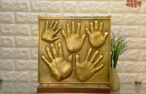 가족 핸드프린팅(손)/황동 청동 공예품 신주 주물 금속 조각품 조형물 생활소품 인테리어소품 장식품 주문제작