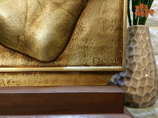 가족,연인 커플 핸드프린팅(손)/황동 청동 공예품 신주 주물 금속 조각품 조형물 인테리어소품 장식품 주문제작