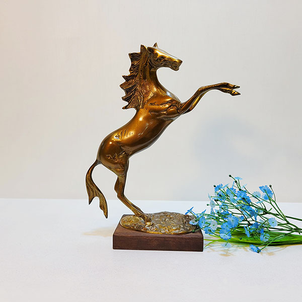 바탕말(소)/황동 청동 공예품 신주 주물 금속 조각상 조각품 조형물 인테리어소품 말 장식용품