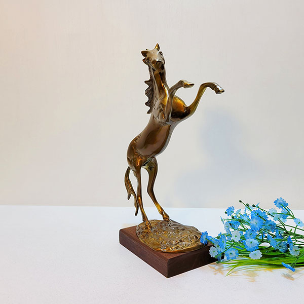 바탕말(소)/황동 청동 공예품 신주 주물 금속 조각상 조각품 조형물 인테리어소품 말 장식용품