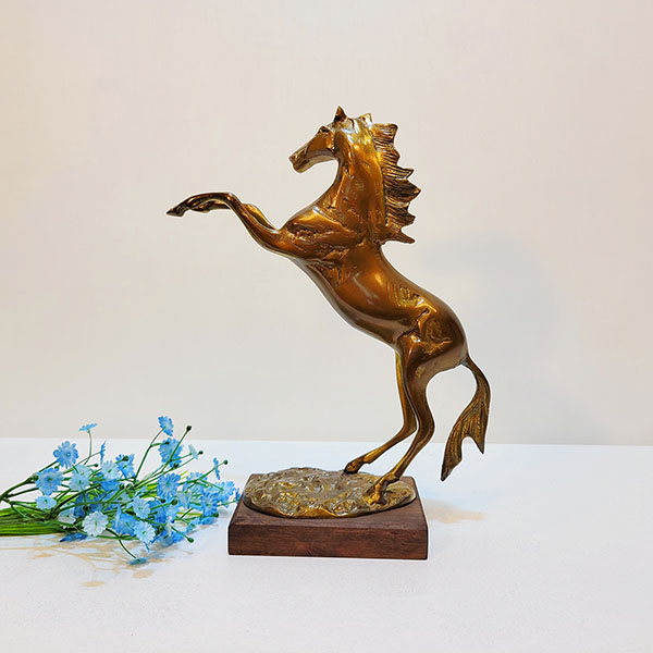 바탕말(소)/황동 청동 공예품 신주 주물 금속 조각상 조각품 조형물 인테리어소품 말 장식용품