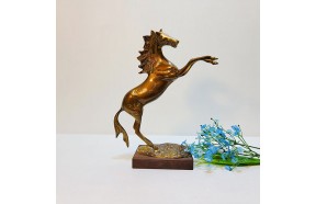 바탕말(소)/황동 청동 공예품 신주 주물 금속 조각상 조각품 조형물 인테리어소품 말 장식용품