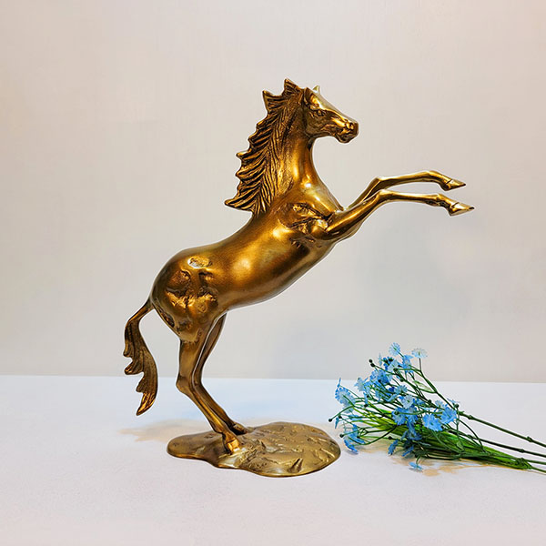 바탕말(대)/황동 청동 공예품 신주 주물 금속 말 조각상 조각품 조형물 인테리어소품 장식용품