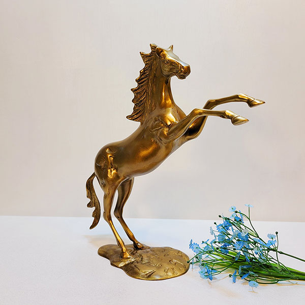 바탕말(대)/황동 청동 공예품 신주 주물 금속 말 조각상 조각품 조형물 인테리어소품 장식용품
