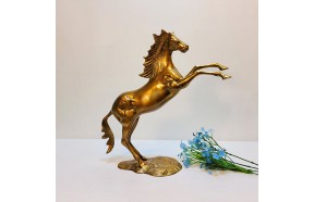 바탕말(대)/황동 청동 공예품 신주 주물 금속 말 조각상 조각품 조형물 인테리어소품 장식용품