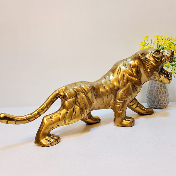 호랑이(대)/황동 청동 공예품 신주 주물 금속 조각상 조각품 조형물 인테리어소품 장식용품