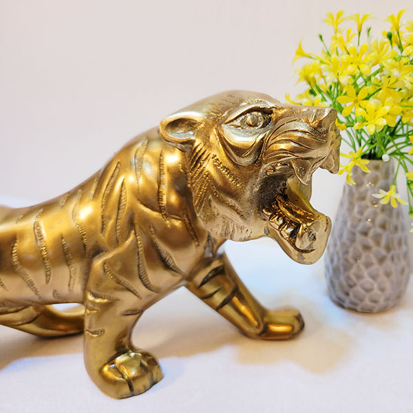 호랑이(대)/황동 청동 공예품 신주 주물 금속 조각상 조각품 조형물 인테리어소품 장식용품