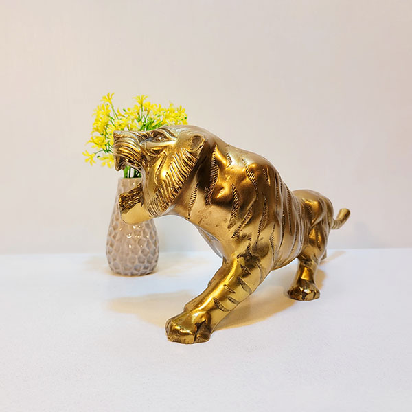 호랑이(대)/황동 청동 공예품 신주 주물 금속 조각상 조각품 조형물 인테리어소품 장식용품
