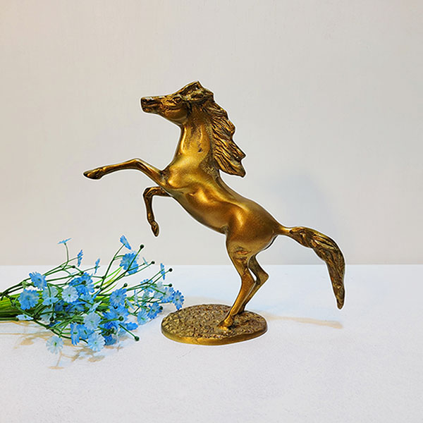 야생마 1호/ 말 황동 청동 공예품 신주 주물 금속 조각상 조각품 조형물 생활소품 인테리어소품