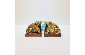 두꺼비 소 조각상 조각품 주물 황동 청동 공예품 복과 행운 풍수지리 인테리어소품 두꺼비 조형물 브론즈 아트 공방