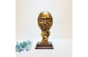 생각 조각품 조각상 청동 황동 공예 장식품 생각하는 사람 손 주물 신주 금속 조형물 풍수인테리어