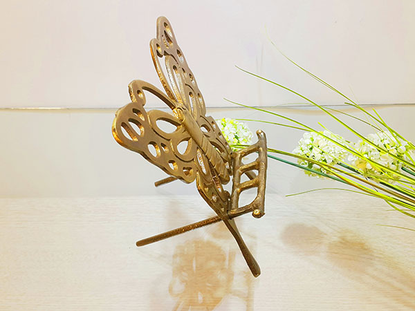 청동 나비 거치대 핸드폰 받침대 액자 이젤 주물 금속 황동 엔틱 테이블 데코 지지대 조각 장식품 조형물 브론즈