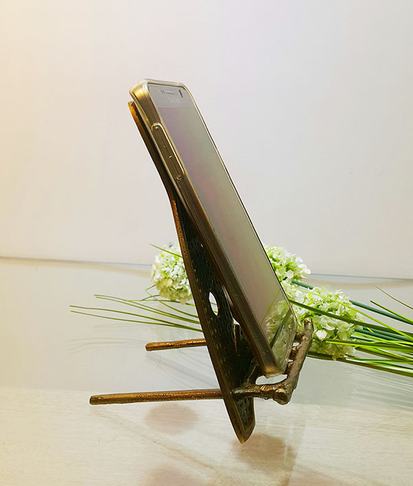 청동 토끼 거치대 받침대 지지대 핸드폰 액자 이젤 금속 주물 엔틱 테이블 데코 브론즈 조형물 공예 조각 장식품