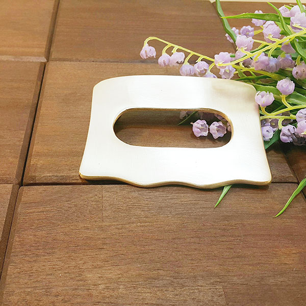 한손 마사지기 사각 유기 방짜 괄사마사지기 손 괄사 놋쇠 주물 혈액순환 건강용품