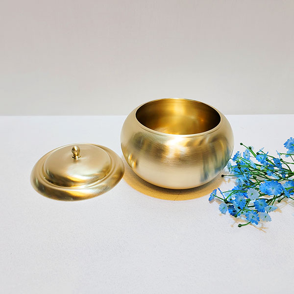 유기 요강(중) 방짜 예단 혼수용품 복요강 저금통 장식 놋쇠 미니요강 돈보관함 주물