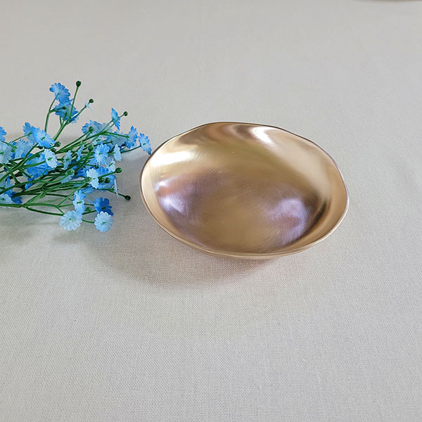 방짜 유기 그릇 놋접시3P 둥근원형 앞접시 나눔접시 반찬그릇 신혼 혼수 주물 예쁜디자인그릇