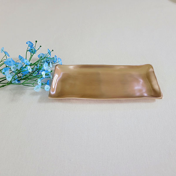 방짜 유기 그릇 놋그릇1P 생선 모듬 접시 앞접시 나눔사각 반찬그릇 신혼 혼수 주물 예쁜디자인그릇 브론즈 아트공방