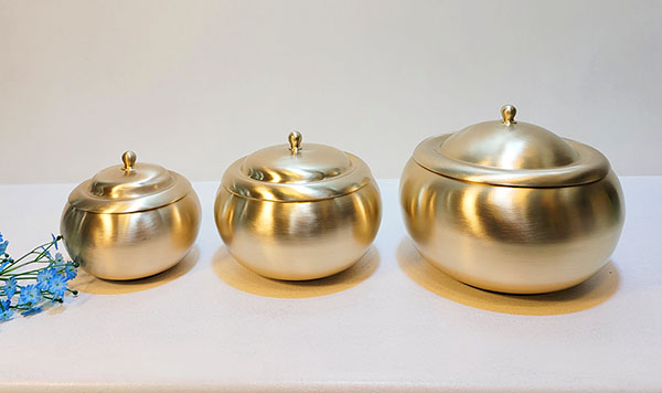 유기 요강(대) 방짜 예단 혼수용품 복요강 보석함 저금통 장식 놋쇠 미니요강 돈보관함 청동 황동 주물