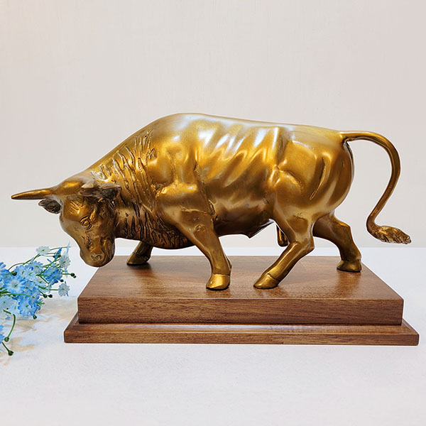 싸움소 3호 황소 조각상 청동 황동 조각품 장식품 주물 금속공예 풍수인테리어 브론즈 아트 공방