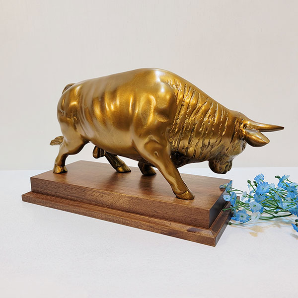 싸움소 3호 황소 조각상 청동 황동 조각품 장식품 주물 금속공예 풍수인테리어 브론즈 아트 공방