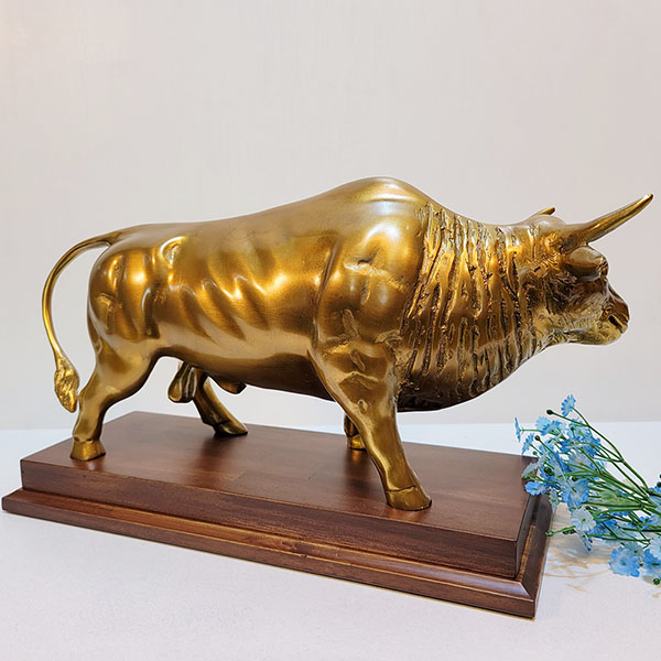 싸움소 2호 공예품 황동 조각품  황소 조각상 조형물 청동 신주 주물공장 금속 브론즈 아트 공방