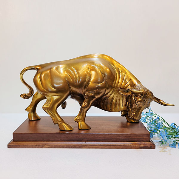 싸움소 1호 황소 청동싸움하는 소 황동 공예품 조각상 신주 주물공장 금속 브론즈 아트 공방