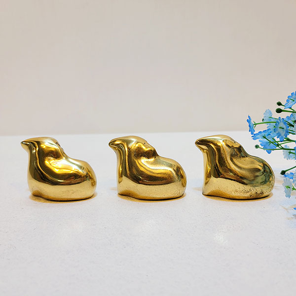 웃는 복돼지 청동 황동 미니돼지 미니어쳐 재물운 풍수 돈 행운 신주장식품