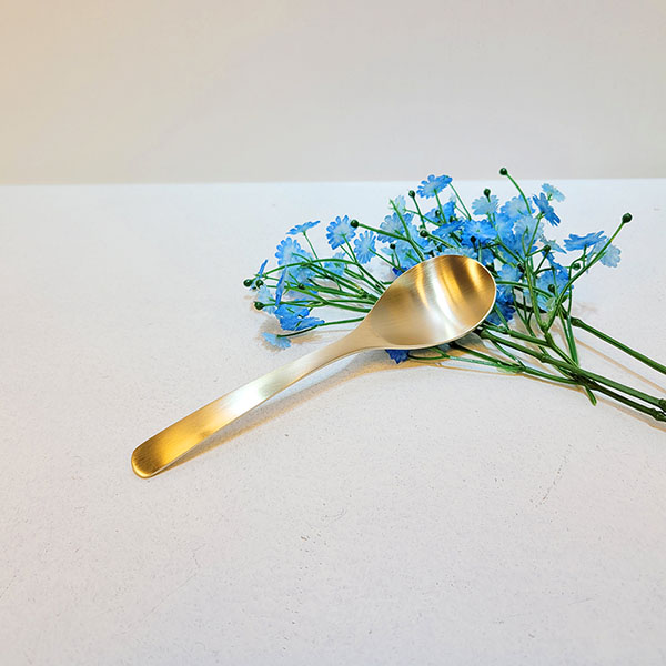 방짜 유기 디저트 스푼 빙수스푼 디저트 놋수저 죽숟가락 브론즈아트공방