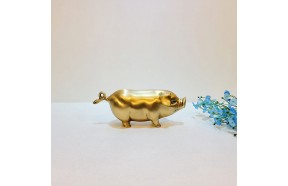 신돼지 소 청동 황동 공예품 주물 신주 금속 조각품 황금 돼지 장식품 복돼지 개업선물 집들이선물 인테리어소품