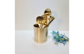 유기 방짜 수저통 숟가락통 조리도구통 정리함 꽂이 보관함 조리기구통 놋 물빠짐유기수저통 주방용품